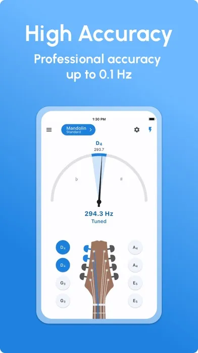 Capturas de tela do Mandolin Tuner - LikeTones