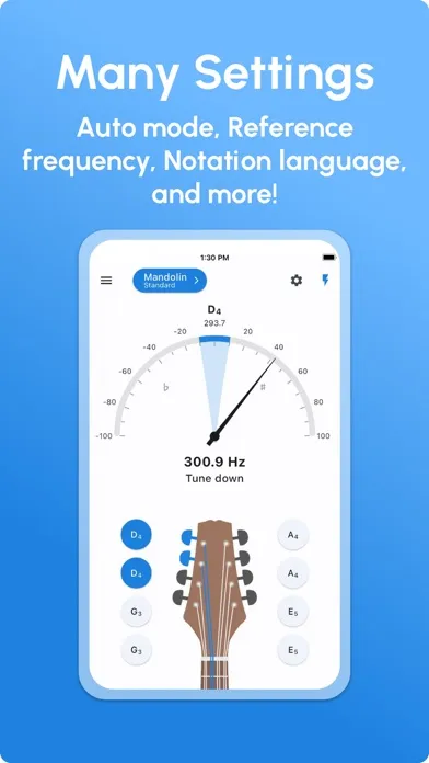 Capturas de tela do Mandolin Tuner - LikeTones