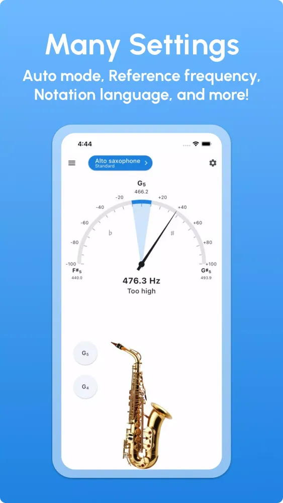 Saxophone Tuner Screenshots