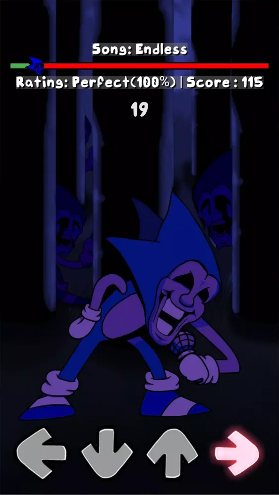 Tangkapan skrin Horror Sonik.EXE FNF Mod Test
