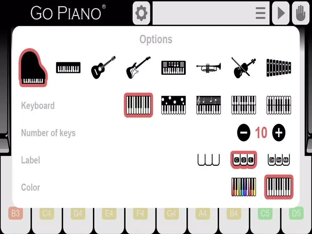 Go Piano ® iPad  스크린샷
