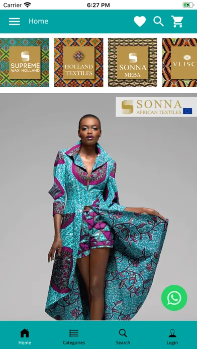 Ảnh chụp màn hình của Sonna African Textiles