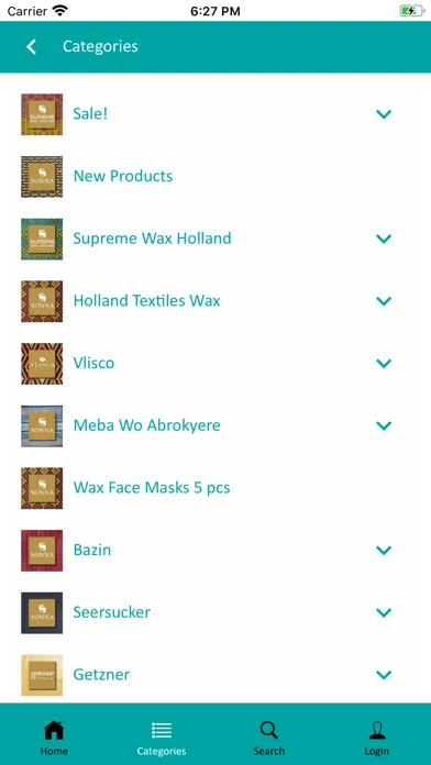 Ảnh chụp màn hình của Sonna African Textiles