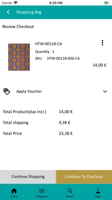 Ảnh chụp màn hình của Sonna African Textiles
