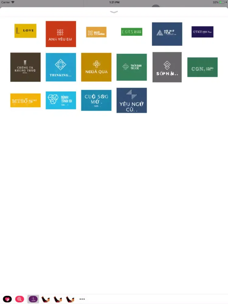 Tinh yeu noi Stickers iPad  Screenshots