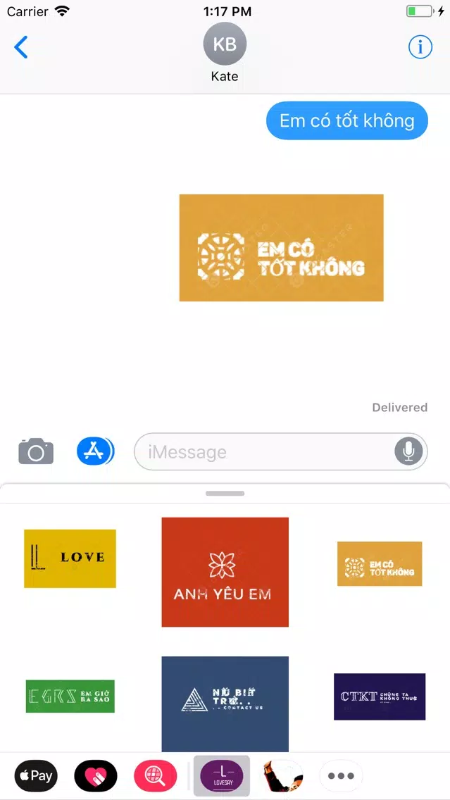 Tinh yeu noi Stickers應用截圖