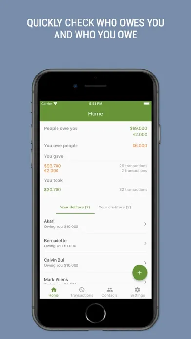 Sono: Debt tracker and manager 스크린샷