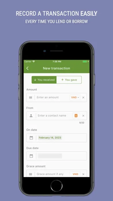 Sono: Debt tracker and manager 스크린샷