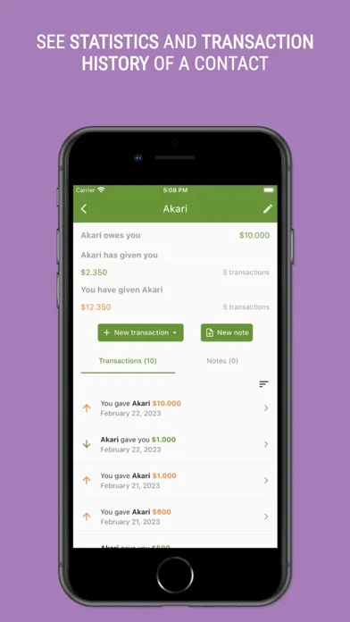 Sono: Debt tracker and manager 스크린샷