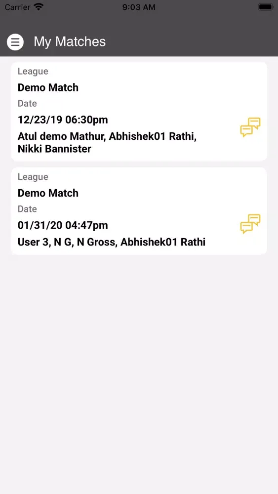 Sonoma Racquets स्क्रीनशॉट