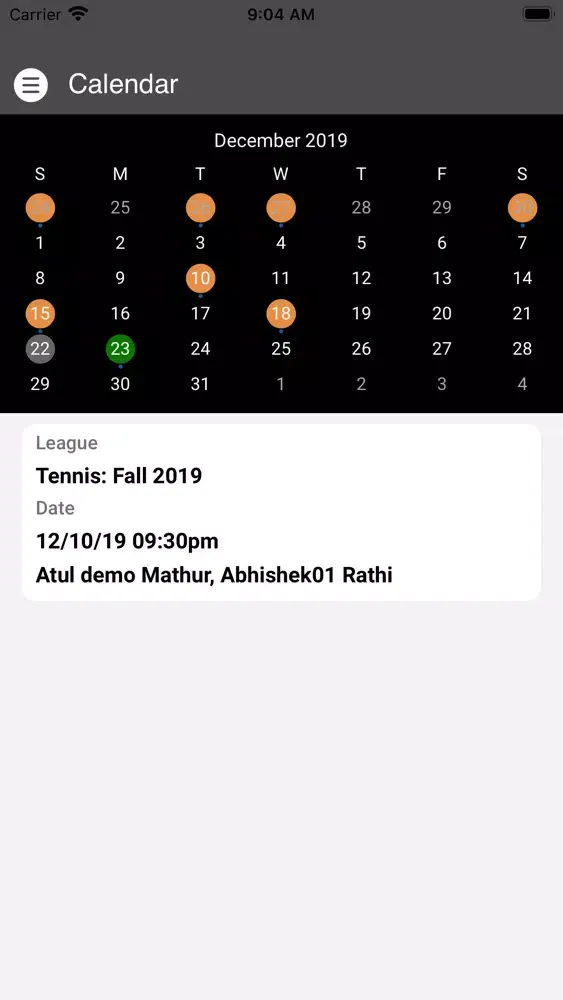Sonoma Racquets स्क्रीनशॉट