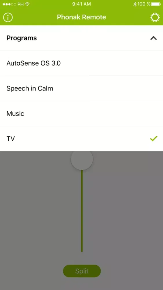 Phonak Remote Screenshots