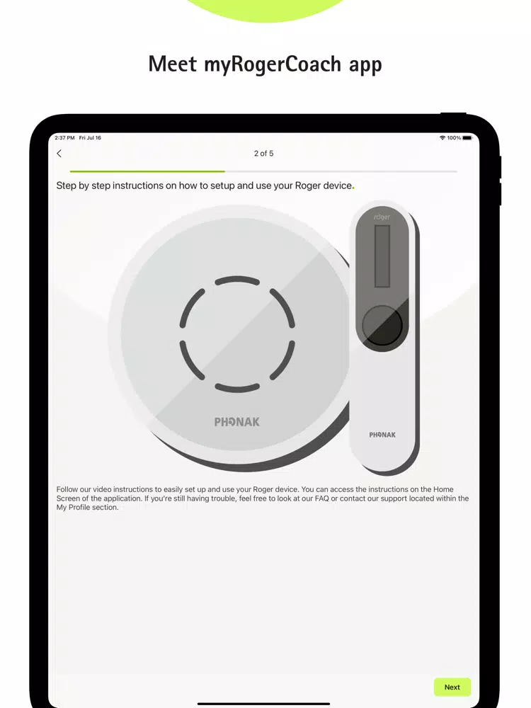 Screenshot di myRogerCoach iPad 