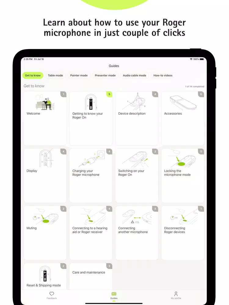 Screenshot di myRogerCoach iPad 