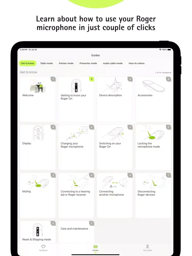 myRogerCoach iPad  스크린샷