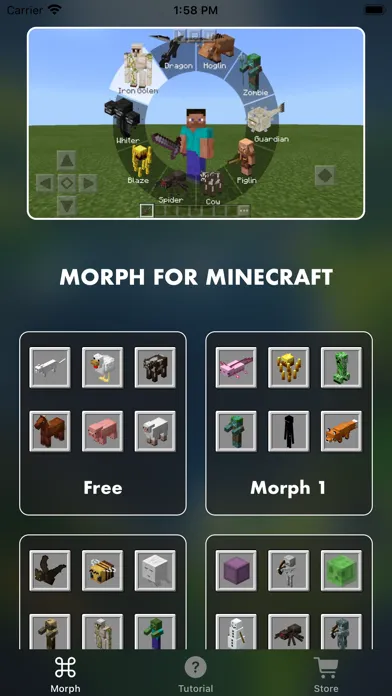 MCPE ADDONS - Morph Mods應用截圖
