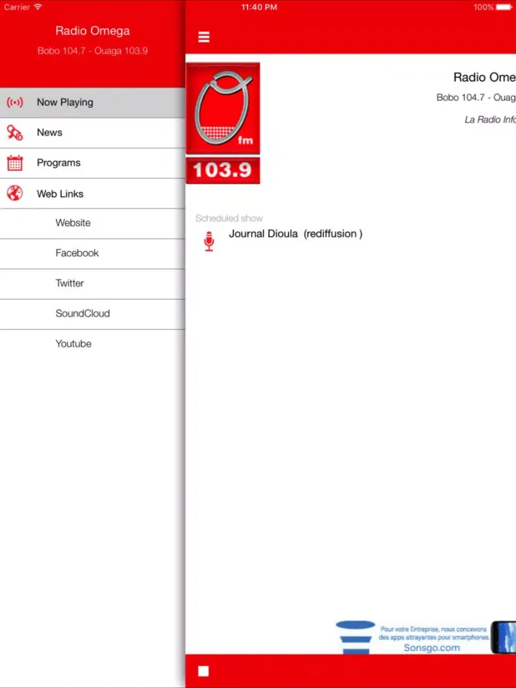 Radio Omega (Officielle) iPad  স্ক্রিনশট