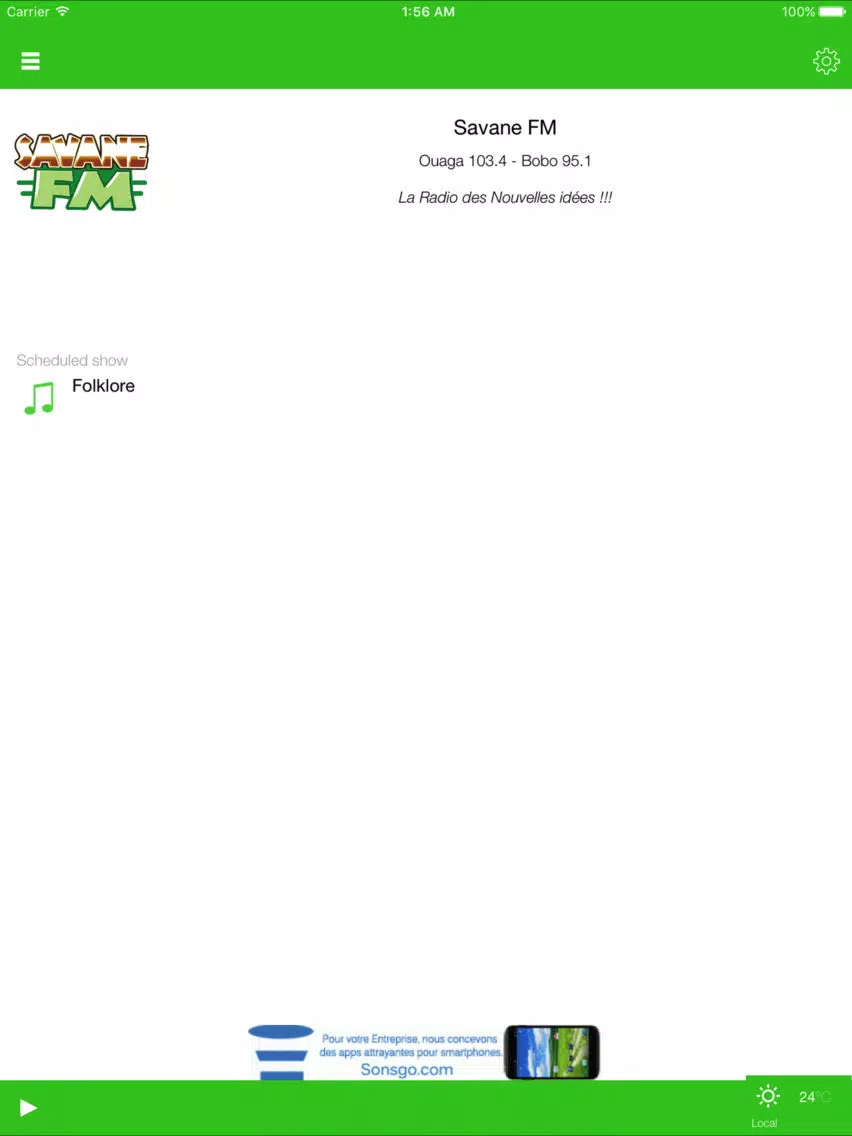 Savane FM Ouaga (Officielle) iPad 應用截圖