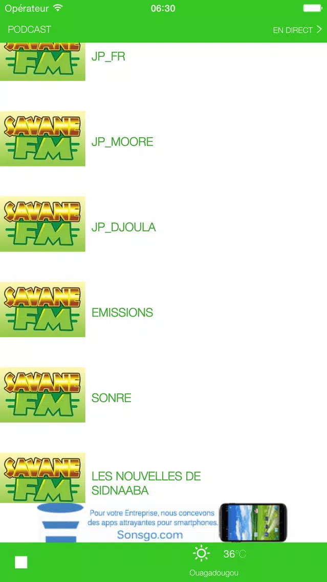 Savane FM Ouaga (Officielle)應用截圖