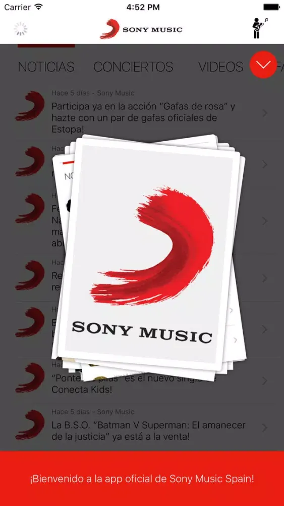 Sony Music ES 스크린샷