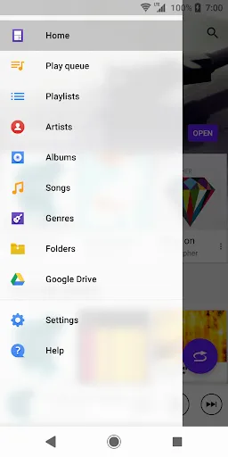 Tangkapan layar Music