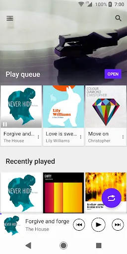 Tangkapan layar Music