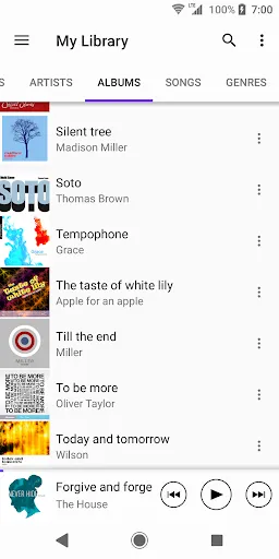 Tangkapan layar Music