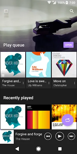 Tangkapan layar Music