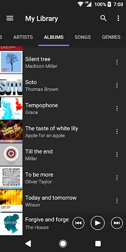 Tangkapan layar Music