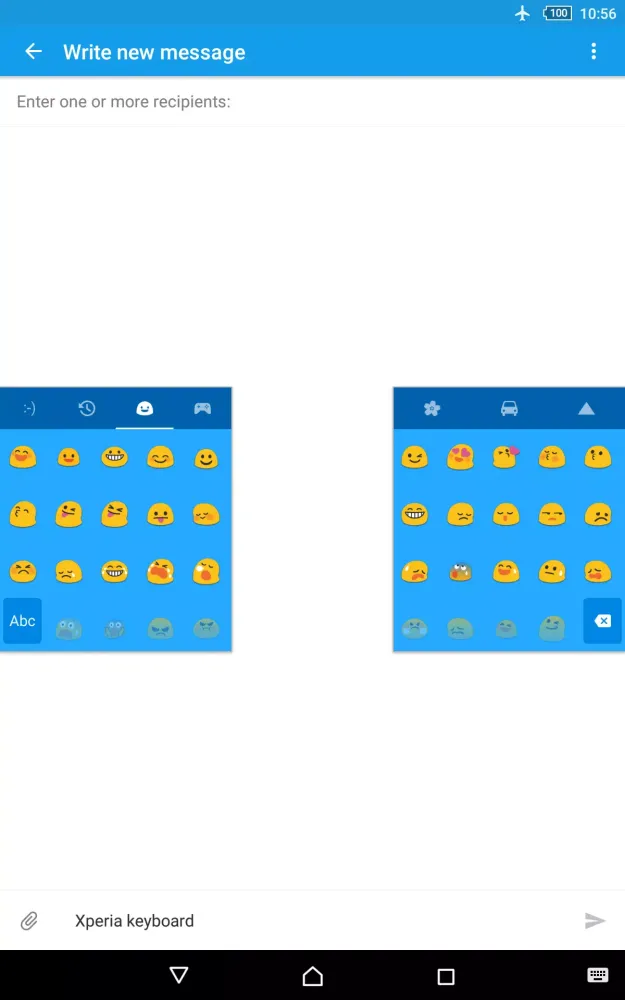 Tangkapan skrin Xperia™ keyboard