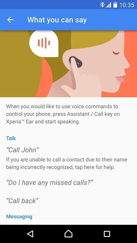 Xperia™ Ear Screenshots