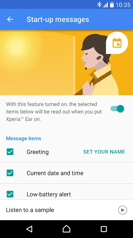 Xperia™ Ear Screenshots