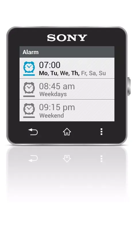 Capturas de tela do SmartWatch 2