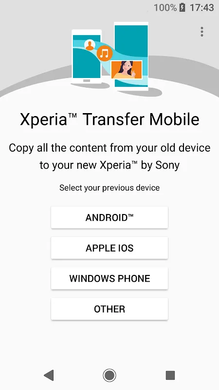 Xperia™ Transfer Mobile Screenshots