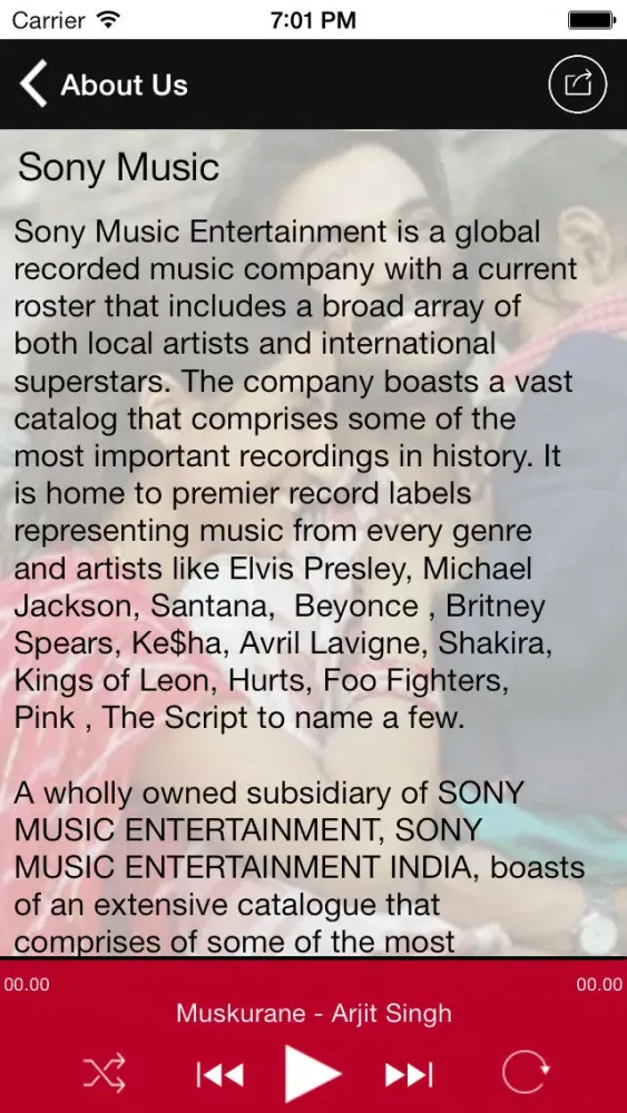 Capturas de tela do Citylights Official Music App