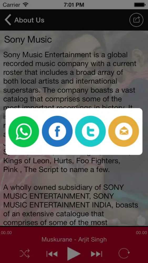 Capturas de tela do Citylights Official Music App