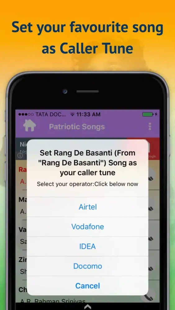ภาพหน้าจอของ Patriotic Songs
