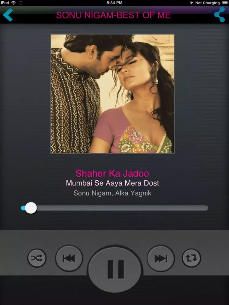 Zrzuty ekranu Sonu Nigam Best of Me iPad 
