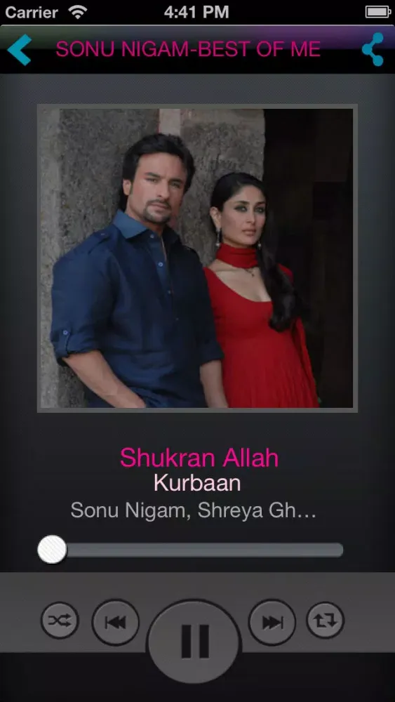 Zrzuty ekranu Sonu Nigam Best of Me