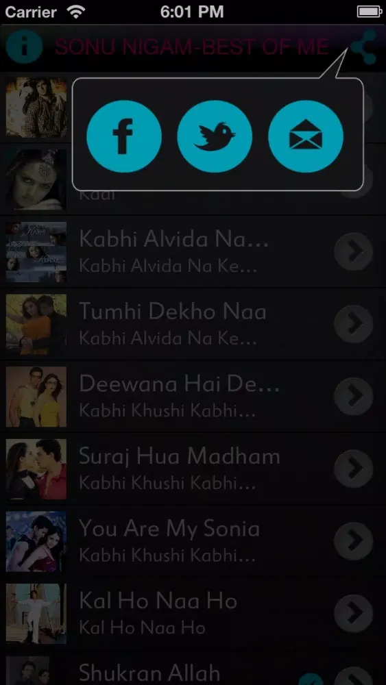 Zrzuty ekranu Sonu Nigam Best of Me