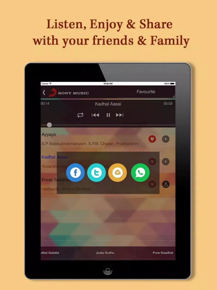 Capturas de pantalla de Tamil Playback Songs iPad 