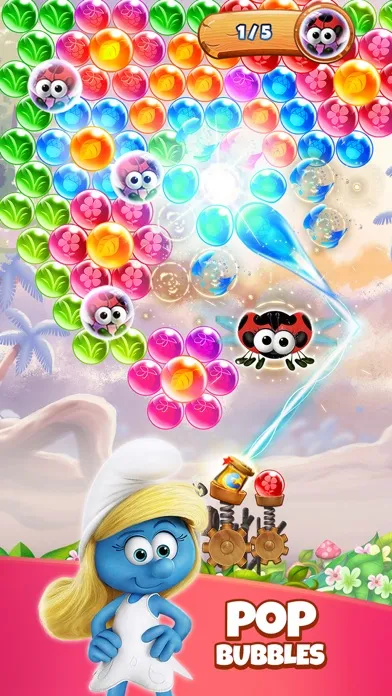 Smurfs Bubble Shooter Game Screenshots