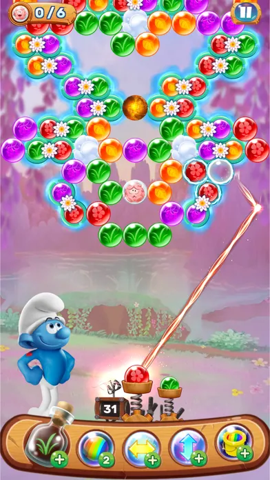 Smurfs Bubble Shooter Game Screenshots