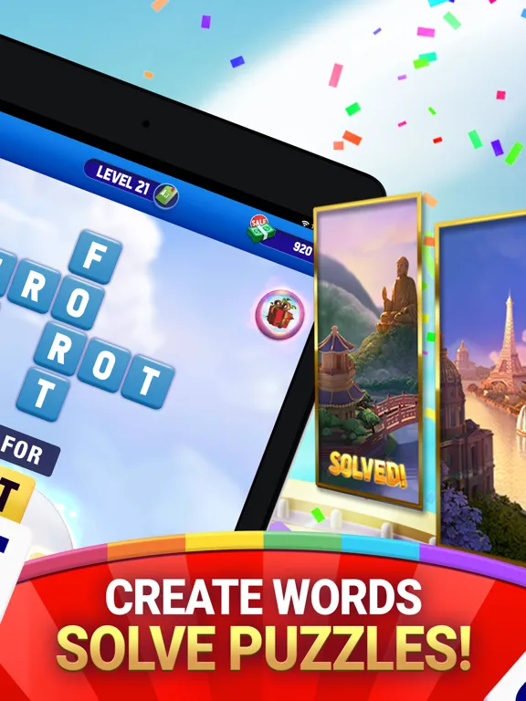 Capturas de pantalla de Wheel of Fortune Words iPad 