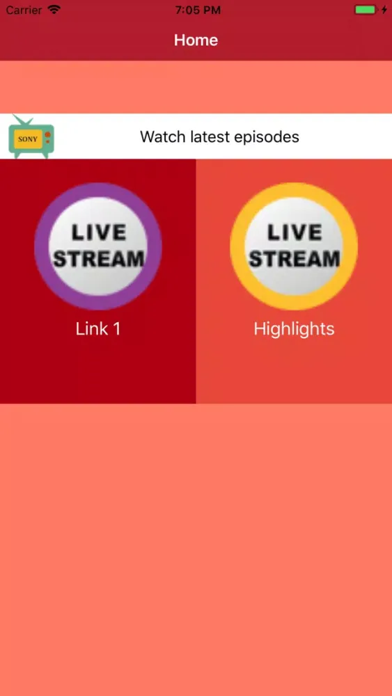 Sony TV Live Streaming Ekran Görüntüleri