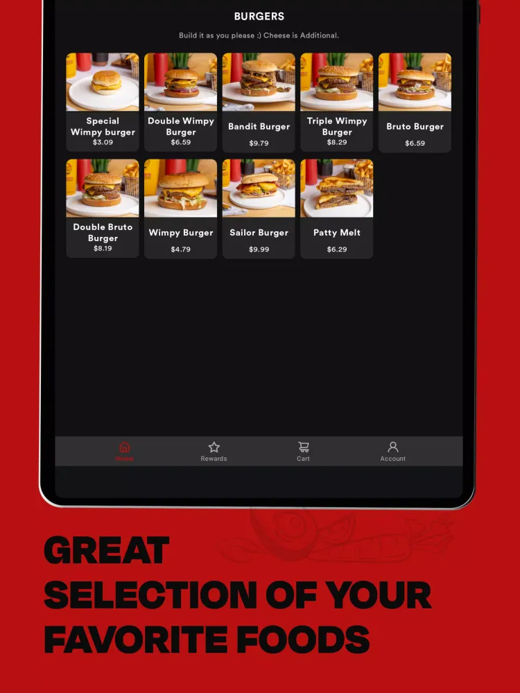 Wimpy's Hamburgers应用截图
