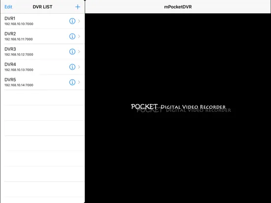 mPocketDVR iPad  স্ক্রিনশট