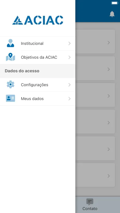 Capturas de tela do ACIAC Mobile