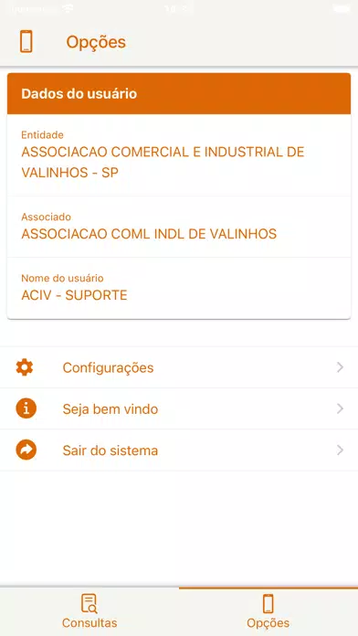 Tangkapan layar ACI Valinhos Mobile