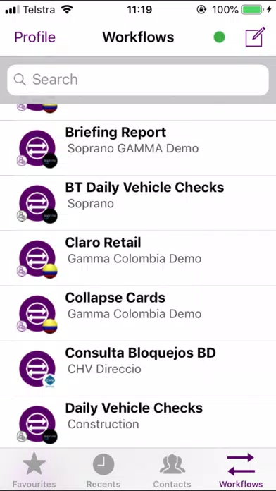 Tangkapan skrin Telstra Smart Messenger